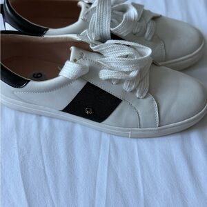 Kate Spade White and Black Sneakers